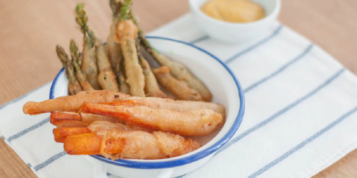 Receta de Cómo hacer pasta orly. Técnica de rebozado