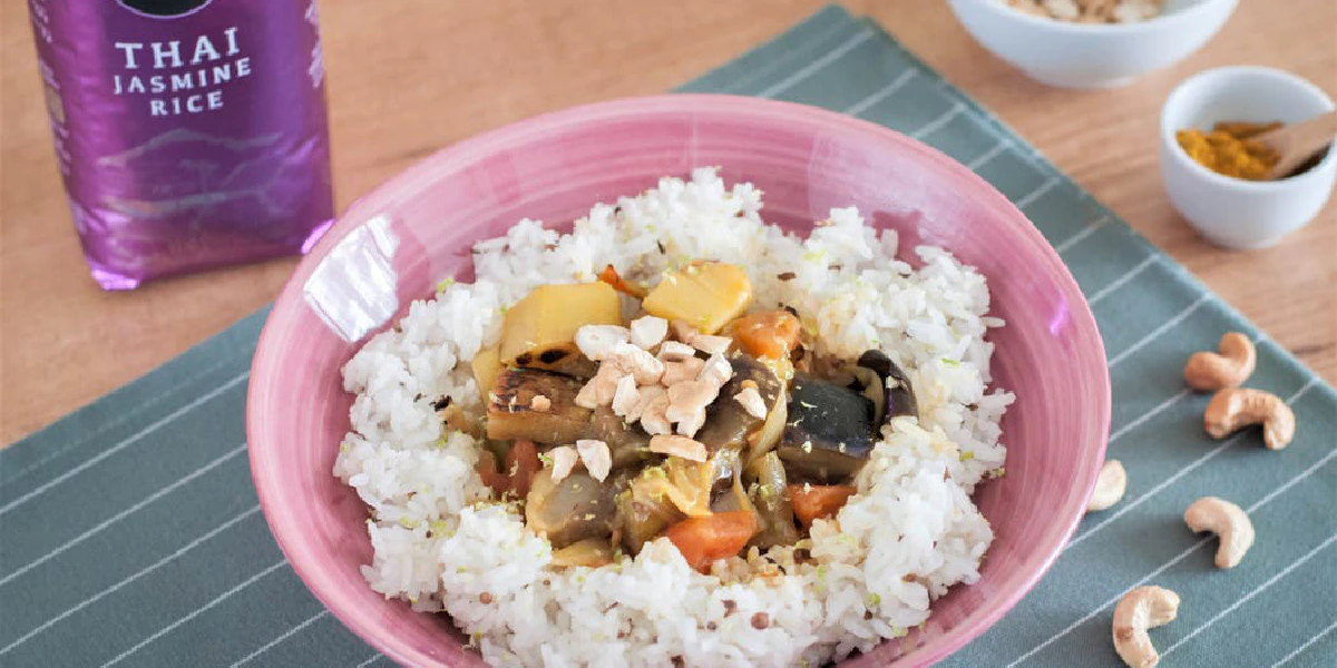 Receta de Curry de verduras con arroz